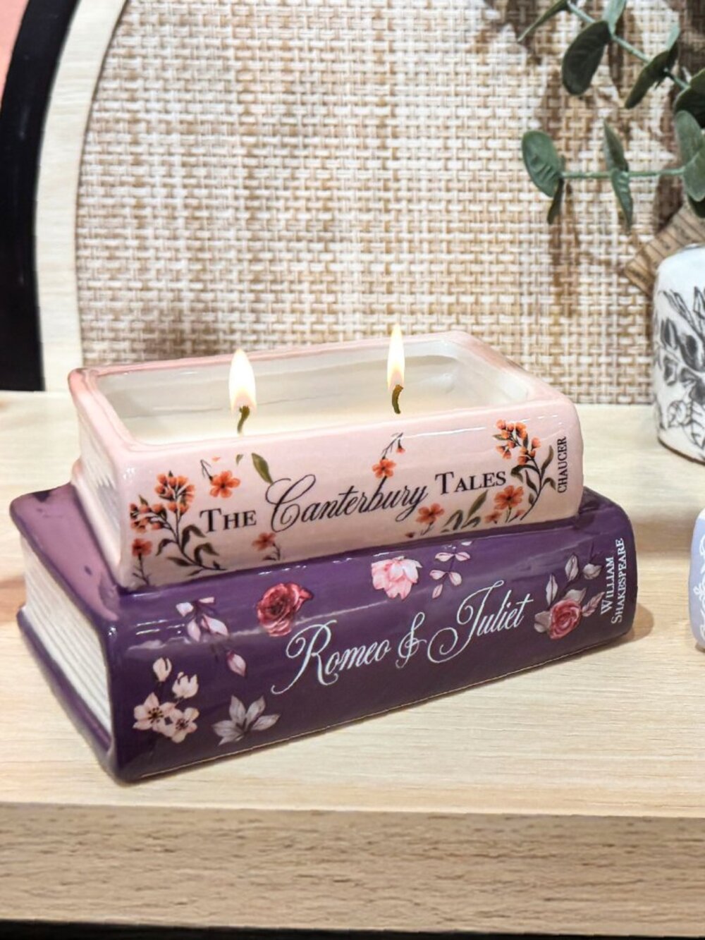 Classic Literature Book Candle Set of 2 - Picture 4 of 6